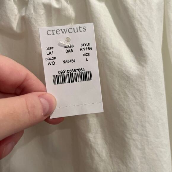 Crewcuts Size Large 10 / 12 Girls Skirt White With Embroidered Hemline NWT - Picture 5 of 5